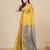 Lemon yellow solid tissue soft saree