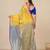Lemon yellow solid tissue soft saree