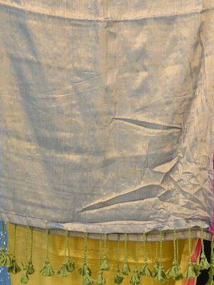 Lemon yellow solid tissue soft saree 4