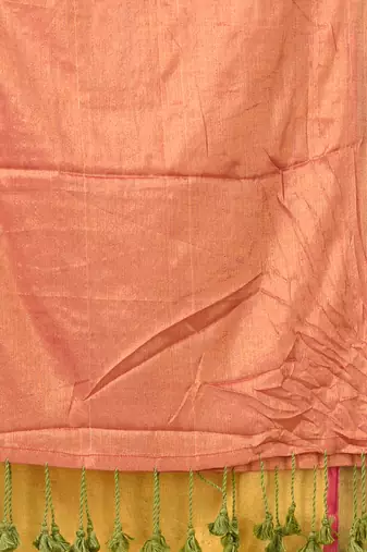 Yellow solid tissue soft saree