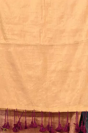 Brown solid tissue soft saree