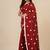 red polka dots cotton blend soft saree