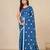 sky blue polka dots cotton blend soft saree