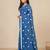 sky blue polka dots cotton blend soft saree