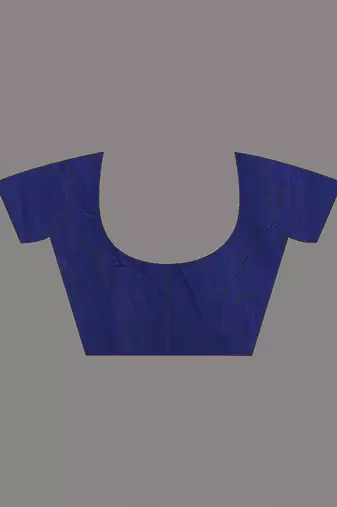 blue polka dots cotton blend soft saree