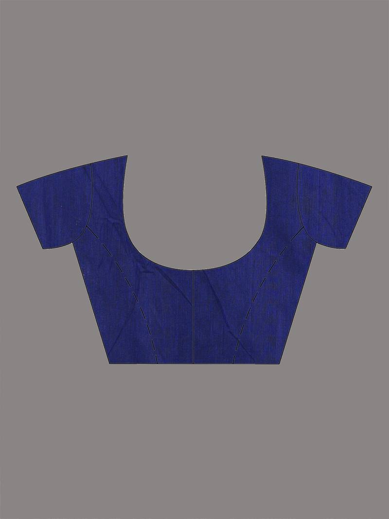 blue polka dots cotton blend soft saree