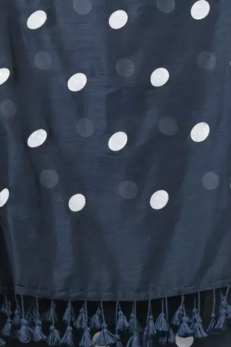grey polka dots cotton blend soft saree