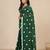 green polka dots cotton blend soft saree