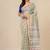 pale green stripes cotton blend handspun soft saree