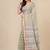 pale green stripes cotton blend handspun soft saree