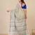pale green stripes cotton blend handspun soft saree