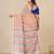 beige stripes cotton blend handspun soft saree