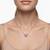 925 Sterling Silver Rhodium Plated Openwork Heart CZ Pendant Necklace Set  for Women