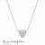 925 Sterling Silver Rhodium Plated Openwork Heart CZ Pendant Necklace Set  for Women