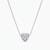 925 Sterling Silver Rhodium Plated Openwork Heart CZ Pendant Necklace Set  for Women
