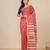red stripes cotton blend handspun soft saree