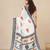 white printed cotton blend handspun soft saree