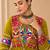 Mustard Cotton Gamthi Work Lehenga Choli with Koti