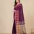 purple ethnic motifs cotton blend handspun soft saree