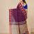 purple ethnic motifs cotton blend handspun soft saree