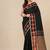 black ethnic motifs cotton blend handspun soft saree