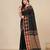 black ethnic motifs cotton blend handspun soft saree