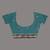 teal ethnic motifs cotton blend handspun soft saree