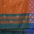 teal geometric motifs cotton blend handspun soft saree