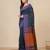 grey geometric motifs cotton blend handspun soft saree