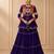 Purple Cotton Gamthi Work Lehenga Choli with Koti