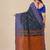 grey geometric motifs cotton blend handspun soft saree