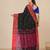 black geometric motifs cotton blend handspun soft saree