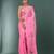 pink printed mulmul soft saree
