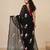 black printed mulmul soft saree