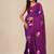 purple printed mulmul soft saree