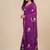 purple printed mulmul soft saree