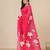 fuchsia printed mulmul soft saree