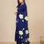 blue printed mulmul soft saree