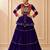 Purple Cotton Gamthi Work Lehenga Choli with Koti