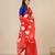 red printed mulmul soft saree