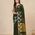 green geometric motifs cotton blend handspun soft saree