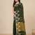 green geometric motifs cotton blend handspun soft saree