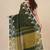 green geometric motifs cotton blend handspun soft saree