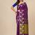 violet geometric motifs cotton blend handspun soft saree