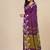 violet geometric motifs cotton blend handspun soft saree