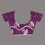 violet geometric motifs cotton blend handspun soft saree