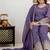 Purple Color Sequence And Embroidery Work Silk Blend Salwar Suit