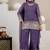 Purple Color Sequence And Embroidery Work Silk Blend Salwar Suit