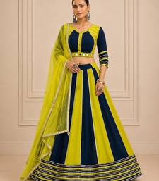 Lemon Cotton Handwork Navratri Lehenga Choli