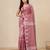 nude pink printed cotton blend handspun soft saree